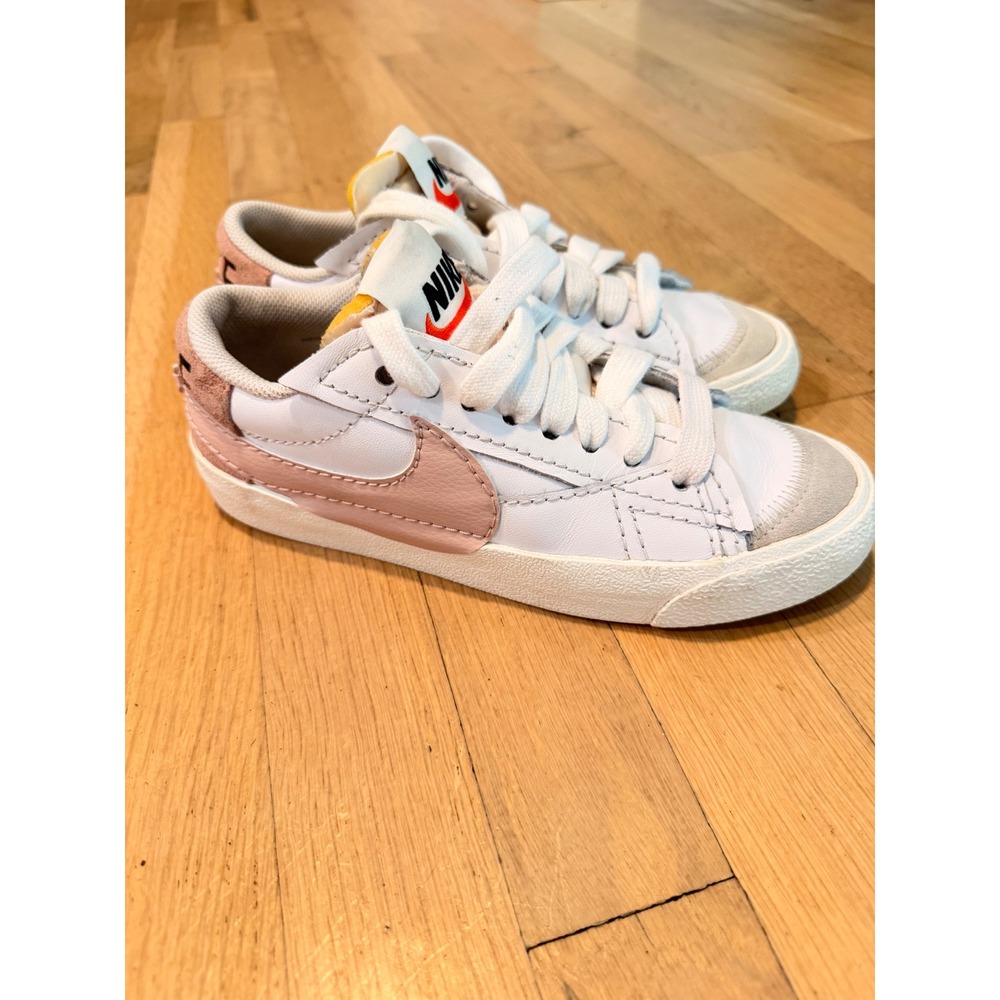 Nike Blazer Low 77 Jumbo White Pink Oxford Sneakers DQ1470-102 Womens 6.5